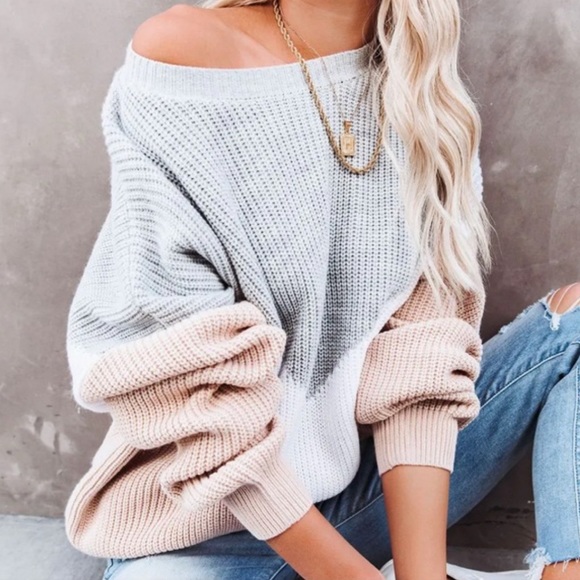 Vici Chevron Colorblock Sweater - Give Love a Chance - Picture 2 of 8